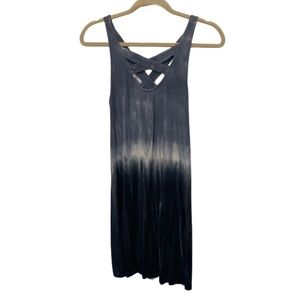 American Eagle Blue Toe Dye Strappy Mini Dress